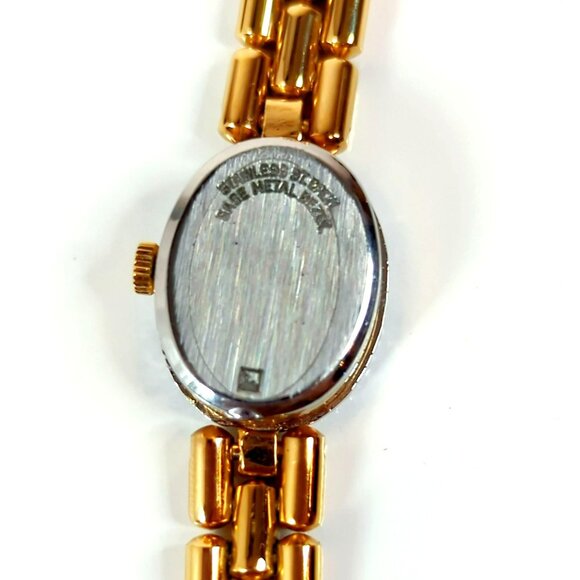 Vintage Gruen Women's Gold-Tone Quartz Watch With Rhinestone Bezel - Picture 4 of 7